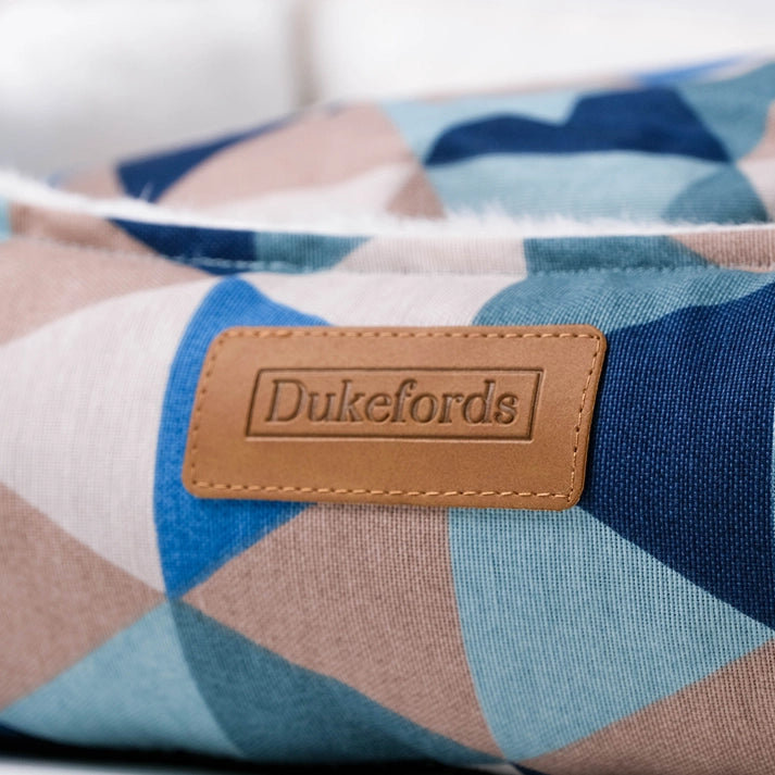 Mosaic Dog Bed | Azure Blue | Noble - Dukefords