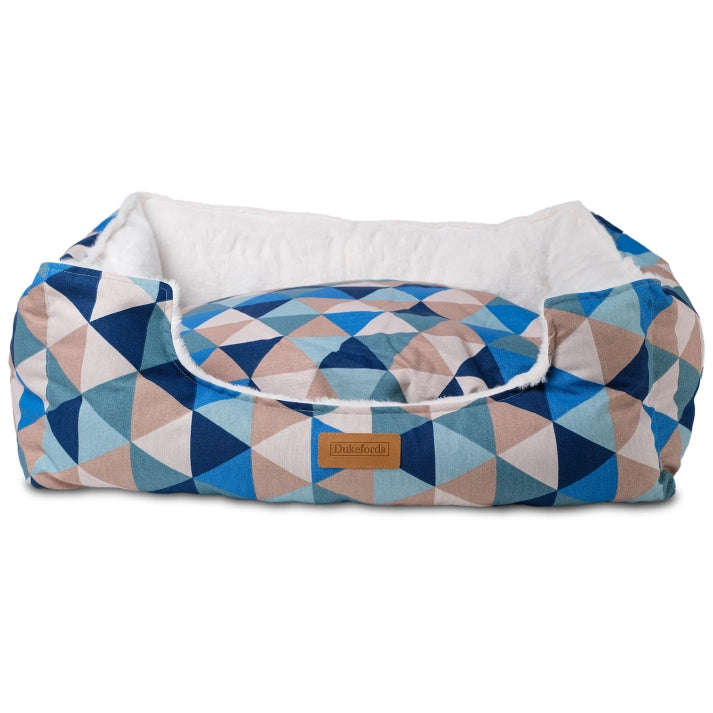 Mosaic Dog Bed | Azure Blue | Noble - Dukefords