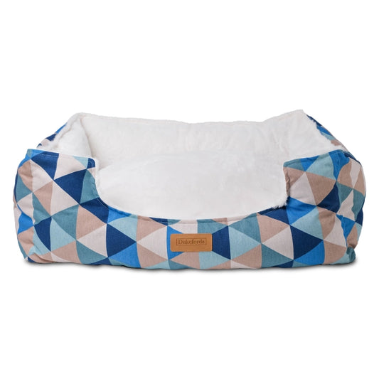 Mosaic Dog Bed | Azure Blue | Noble - Dukefords