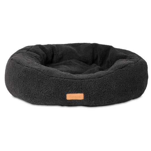 Black Fleece Oval Bed | Luxe - Dukefords