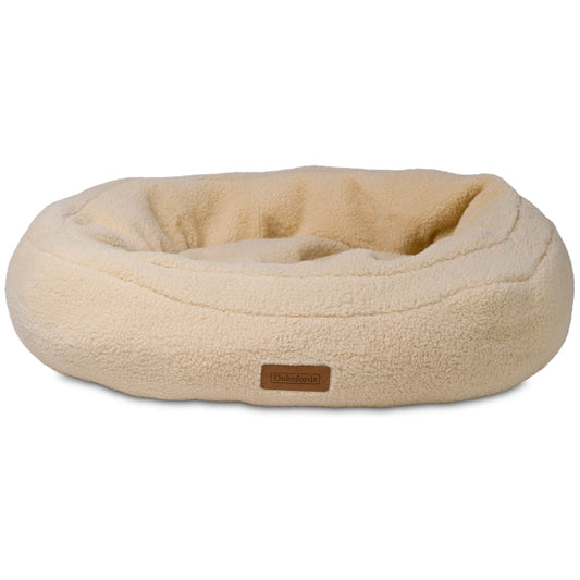 Caramel Fleece Oval Bed | Luxe - Dukefords