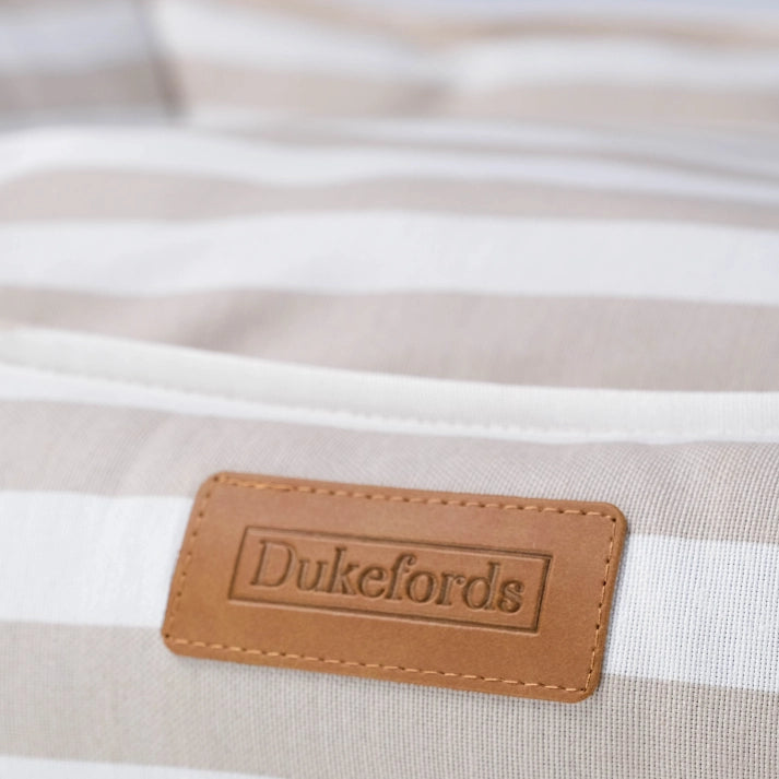 Striped Dog Bed | Gold | Royal Ivory - Dukefords